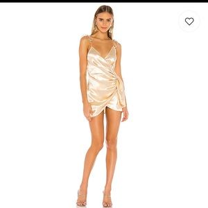 LENNIE WRAP DRESS IN CHAMPAGNE